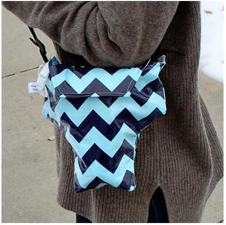 Camera Coats Aqua Navy Chevron Waterproof Rain Slicky, Small PRO