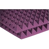 Auralex 2PYR24PLU 2 Studiofoam Pyramid Panels in Plum 12-2'x4'x2 panels