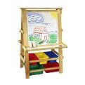 Battat Natural Wood Standing Easel with Bins