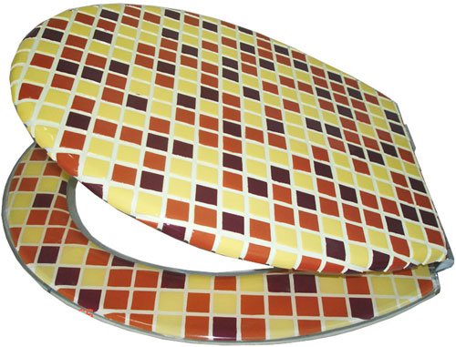 Puregadgets puregadgets the coffee mosaic bathroom wc luxury toilet seat mos3