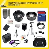 Best Value Accessory Package For Nikon D5000 includes: 16GB Hi Speed Error  ....