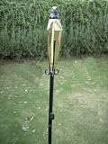72 Inch Champange Luster Glass Outdoor Garden Tiki Torch
