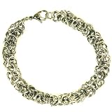 Ladies Bracelet Stainless Steel Byzantine Design 6.5" Bucasi