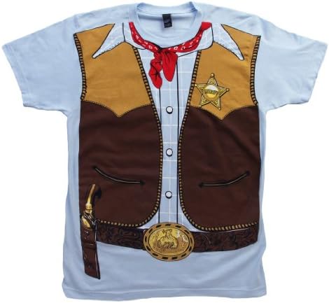 Impact Originals Men's Light Blue Cowboy Costume T-shirt
