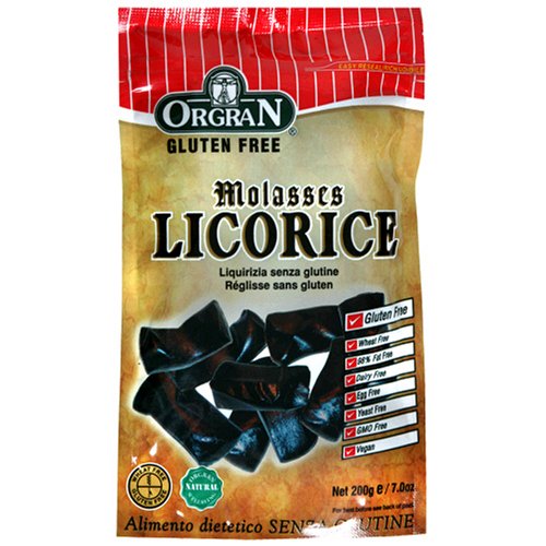 OrgraN Gluten-Free Molasses Licorice, 7-Ounce Package (Pack of 4)
