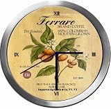 FERRARO 14 Inch Coffee Metal Clock Quartz Movement