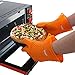 INGG Heat Resistant Silicone Gloves for Cooking, Grill, Barbecue, Baking, Smoking&Potholder-2 colors(orange)