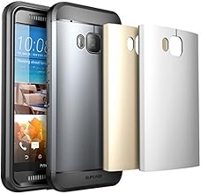 HTC One M9 Case, SUPCASE Water Resistant Full-body Rugged Case with Built-in Screen Protector for HTC One M9 (2015 Release), 3 Interchangeable Covers, Retail Packaging (Space Gray/Silver/Gold)