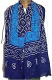 Long Scarves Cotton Tie and Dye Women Wear 88 x 40 inches