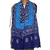 Long Scarves Cotton Tie and Dye Women Wear 88 x 40 inches