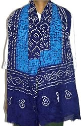 Long Scarves Cotton Tie and Dye Women Wear 88 x 40 inches