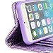 iPhone 6S Case, Style4U [Everlasting Shine] Zebra Design Premium PU Leather Stand Wallet Case with ID Credit Card / Cash Slots for Apple iPhone 6S / 6 + 1 Stylus and 1 Screen Protector [Purple Pink Zebra / Purple]