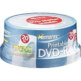 Memorex DVD-R 16x 4.7GB 20 Pack Spindle Printable
