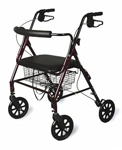 Medline Bariatric Rollator Walker/Seat 400 lb Capacity