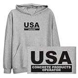 Sweatshirt Heather Gray " Usa Concrete Products Plant Technician " Occupations