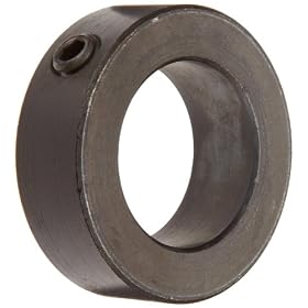 Climax Metal C-093-BO Shaft Collar, Steel With  Black Oxide Finish , One Piece, Set Screw Style, 15/16" ID, 1-1/2" OD, 9/16 " Wide , With  5/16-24 x 1/4 Set Screw