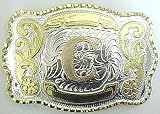Huge Western Rodeo Initial C Belt Buckle Cowboy