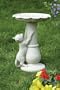 20" Stretching Cat Sculpture Country-Style Birdbath