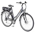Alu-REX Damen Elektrofahrrad Trekking- 36 Volt 21-Gang Kettenschaltung, dunkelgrau, 28", 50 cm