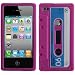 LUPO Retro Cassette Tape Style Silikon Skin f�r iPhone 4 - PINK