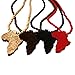 zjskin6688 store New fashion Hip-Hop African Map Pendant Wood Bead Rosary Necklaces