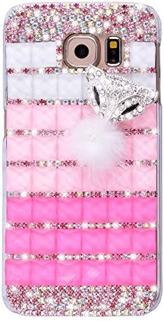 Galaxy Note 4 Case,doopoo TM 3D Handmake Fox Head Diamond Glitter Luxury Bling Hard Sparkling with Crystal Rhinestone Case Cover for Samsung Galaxy Note 4 (Samsung Galaxy Note 4, Pink+Rose)