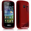 Seluxion - Housse coque Gel pour Samsung Wave Y S5380 avec Motif Vague Rouge transparent