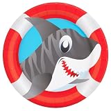 Sharks Dessert Plates (8) Party Supplies