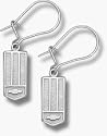 1/2" Chevy Camaro Logo Dangle Earrings - Sterling Silver Jewelry