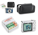 Fujifilm Finepix A805 Blue Camera Bundle (8.3 Mp Digital Camera, Leather Case, 2 Batteries, & Charger)