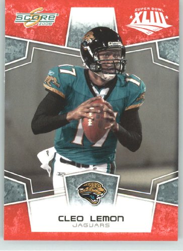 2008 Donruss / Score Limited Edition Super Bowl XLIII # 147 Cleo Lemon - Jacksonville Jaguars - NFL Trading Card in a Prorective Screw Down Display Case