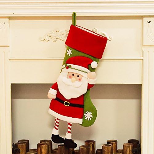 Aixiaoxiqing Lovely Christmas Stocking Christmas Decoration Multi (17'' santa with legs)