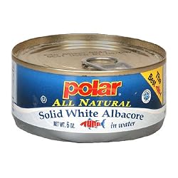 MW Polar All Natural  Solid White AlbacoreTuna in Water, 6-Ounce Cans (Pack of 24)