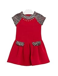 Girls Cap Sleeves Pleated Elastane/Polyester/Tweed/Viscose/Knit  Dress