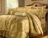 CAPRICE 7 PC. GOLD COMFORTER SET W/ MATCHING PILLOWS