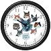 Collage of Cats No.1 - Cat - JP - Wall Clock by WatchBuddy Timepieces (Black Frame)