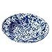 Enamelware Raised Salad Plate, 8 inch, Blue/White Splatter (Single)
