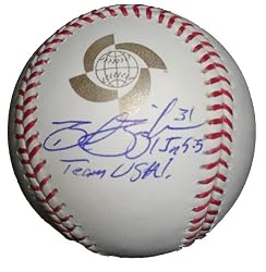 Brad Ziegler Autographed 2009 World Baseball Classic Game Ball, Team USA, Arizona Diamondbacks, Oakland Athletics, Proof Photo
