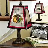 Chicago Blackhawks Memory Company Art Glass Table Lamp NHL Hockey Fan Shop Sports Team Merchandise