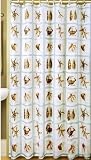 Beach Seashells Printed Fabric Shower Curtain Ocean Sea Shells