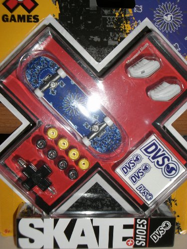 Mattel X Games DVS Fingerboard Skate & Shoes P3899 Blue Flower