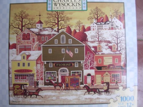 Detail image Charles Wysocki's Americana 1000 Piece Puzzle Collectible ; Meat, Flowers, Hats