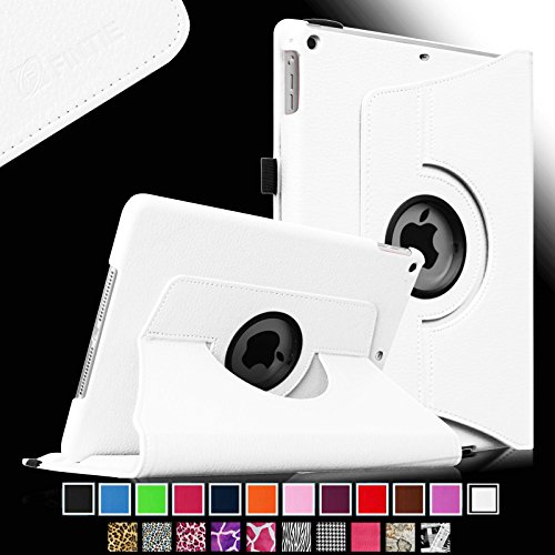 Fintie Apple iPad Air Case - 360 Degree Rotating Stand Case Cover with Auto Sleep / Wake Feature for iPad Air (iPad 5th Generation) 2013 Model, White