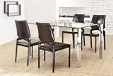 Zuo Modern Furniture Slim Dining Table Set with Sky Dining Chairs