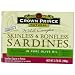 Crown Prince Natural Skinless & Boneless Sardines in Pure Olive Oil, 3.75-Ounce Cans (Pack of 12)