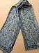 Silk Shawl in Small Abstract Floral - Black-grey-pale Blue