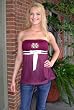 Mississippi State - Two Toned Strapless Top