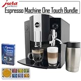 Jura 1342299 Impressa C9 Refurbished Piano Black Espresso Machine One Touch Bundle