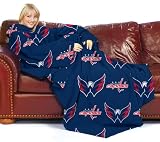 NHL Washington Capitals Adult Comfy Throw Blanket with Sleeves