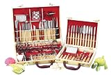 International Culinary Carving Set 80 Piece, Wood Case